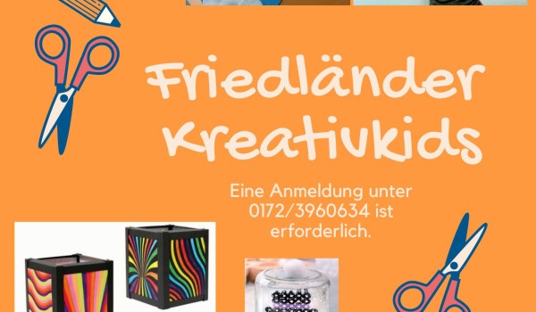 Bastelaktivitäten für Kinder mit Schneemännern, Drachen und bunten Laternen, Informationen zur Anmeldung und Treffpunkt.